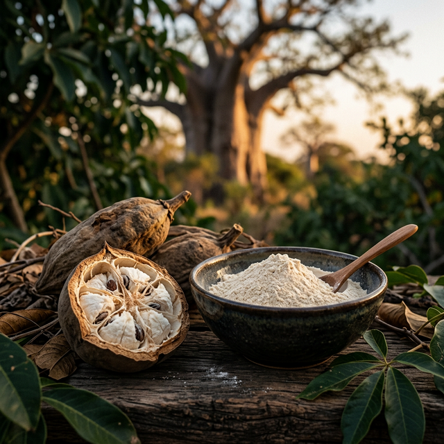 Poudre de baobab superfood africain